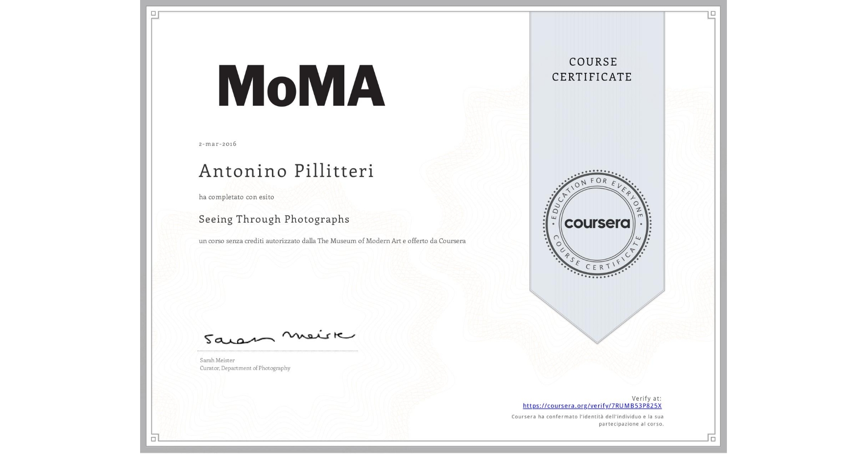 CERTIFICATE LANDING PAGE 7RUMB53P825X
